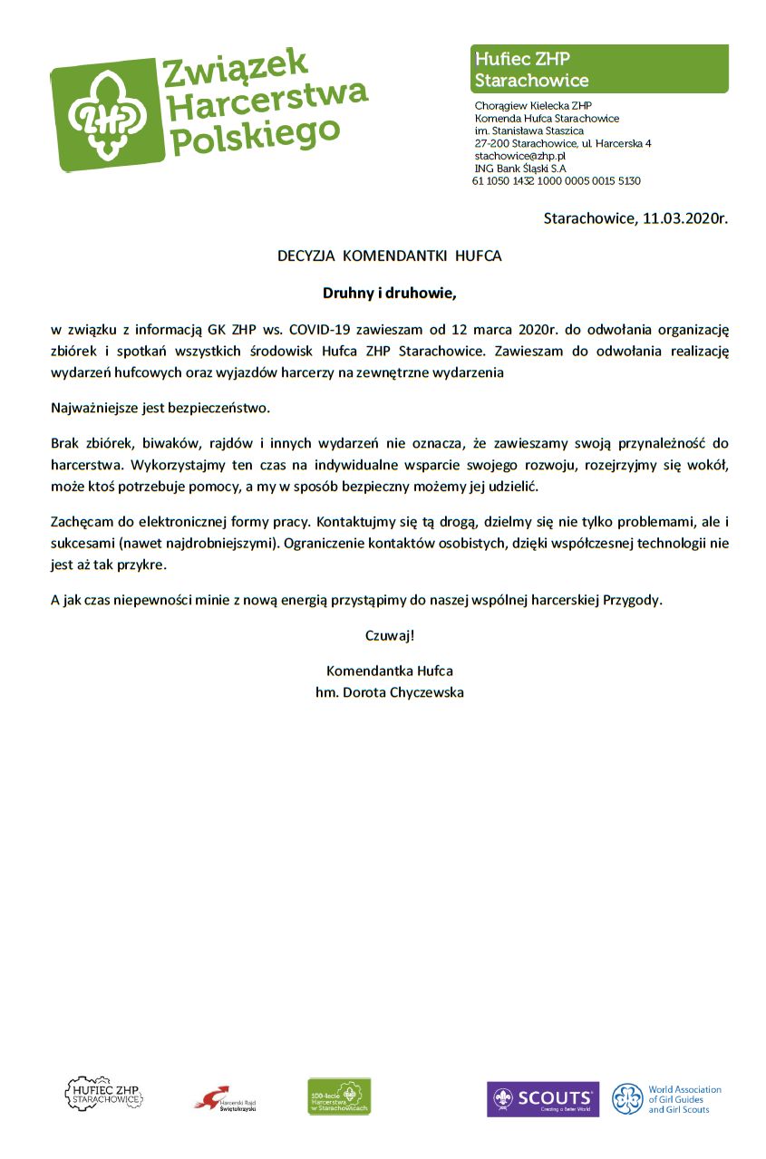 Decyzja Komendantki Hufca